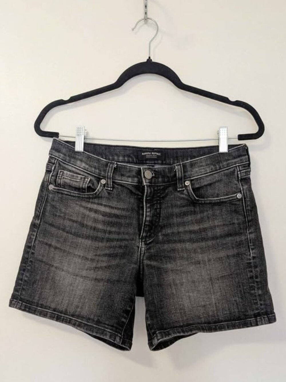 Banana Republic Black Denim Jean Shorts, Size 2